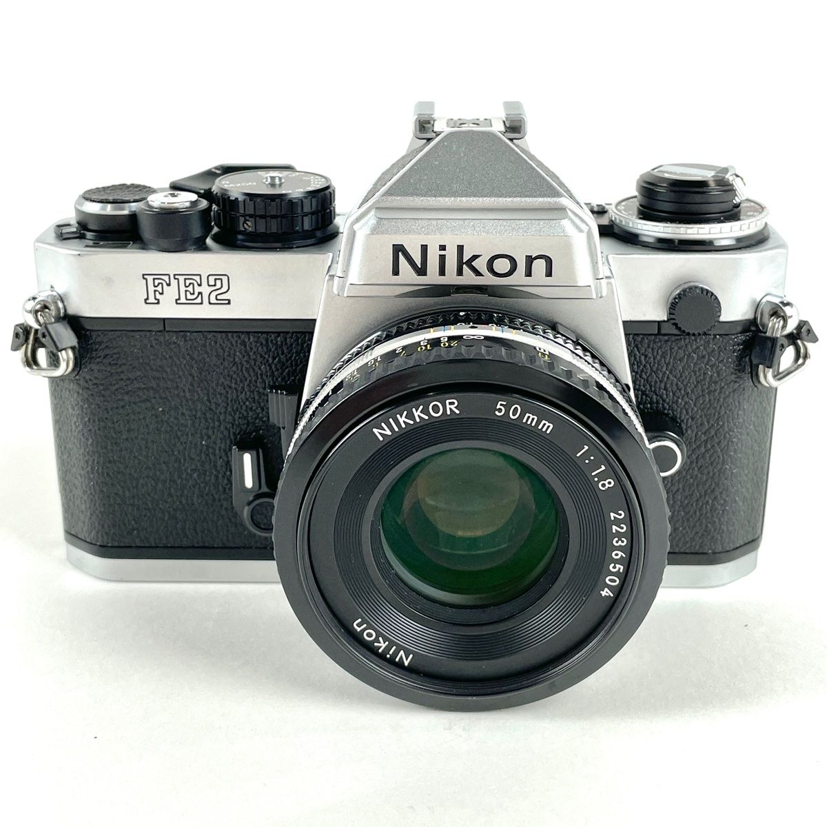 ニコン Nikon FE2 シルバー + Ai-S NIKKOR 50mm F1.8 パンケーキ 