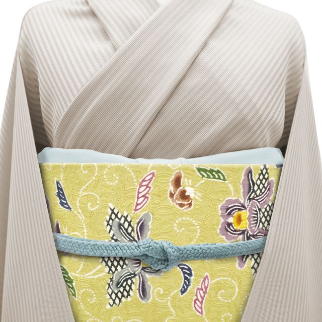 中古】 名古屋帯 開き仕立て 沖縄県 本場琉球紅型 知念績元 作