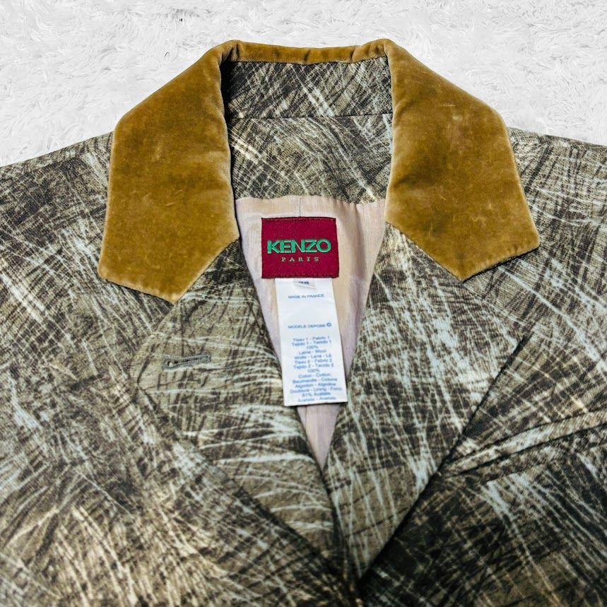 80s 90s 古着 ヴィンテージ ケンゾー KENZO チェスターコート サイズ M 