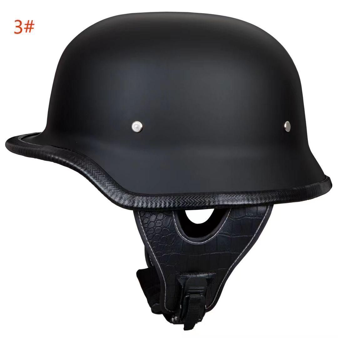 トレロヘルメットバイクヘルメット a人気半ヘル半キャップ vハーレーヘルメット半ヘル半帽子原付ヘルメット原付ヘルメット3C認定ドイツレトロクルーズ機関車兵士ハーレーオートバイヘルメット夏スクープヘルメット色選択 サイズ選択 軽量