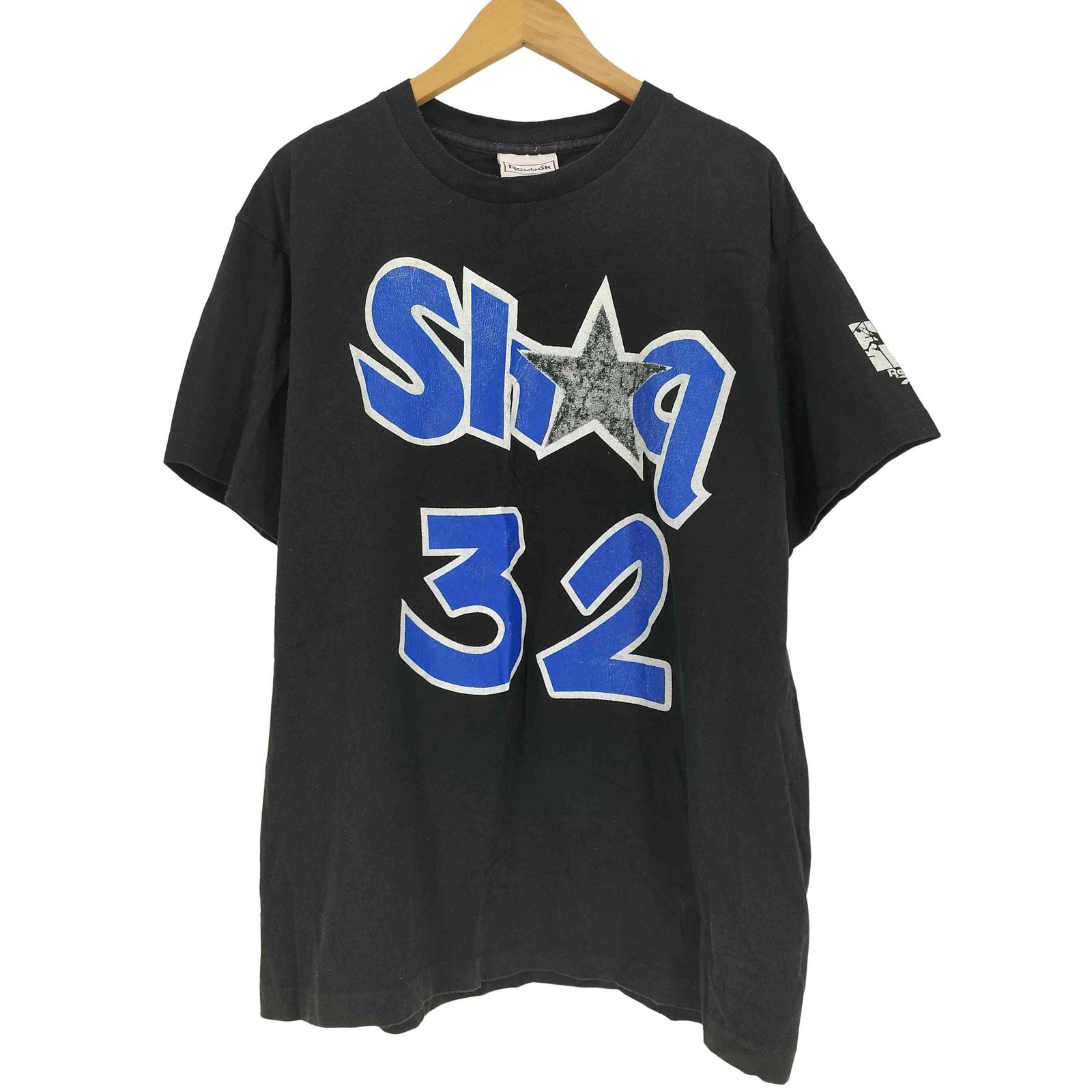 リーボック Reebok 90S USA製 SHAQ No32 プリント S/S Tシャツ シングルステッチ メンズ import：L 