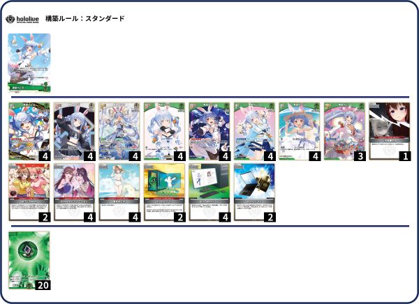 ホロカ ホロライブカードゲーム 兎田ぺこら デッキ 大会優勝 ふつうのパソコン