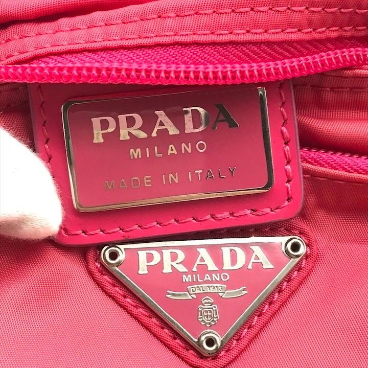 プラダ ショルダーバッグ 三角ロゴ テスートナイロン レザー ピンク 斜め掛け 楽天市場】PRADA プラダ テスート 三角ロゴプレート ピンク