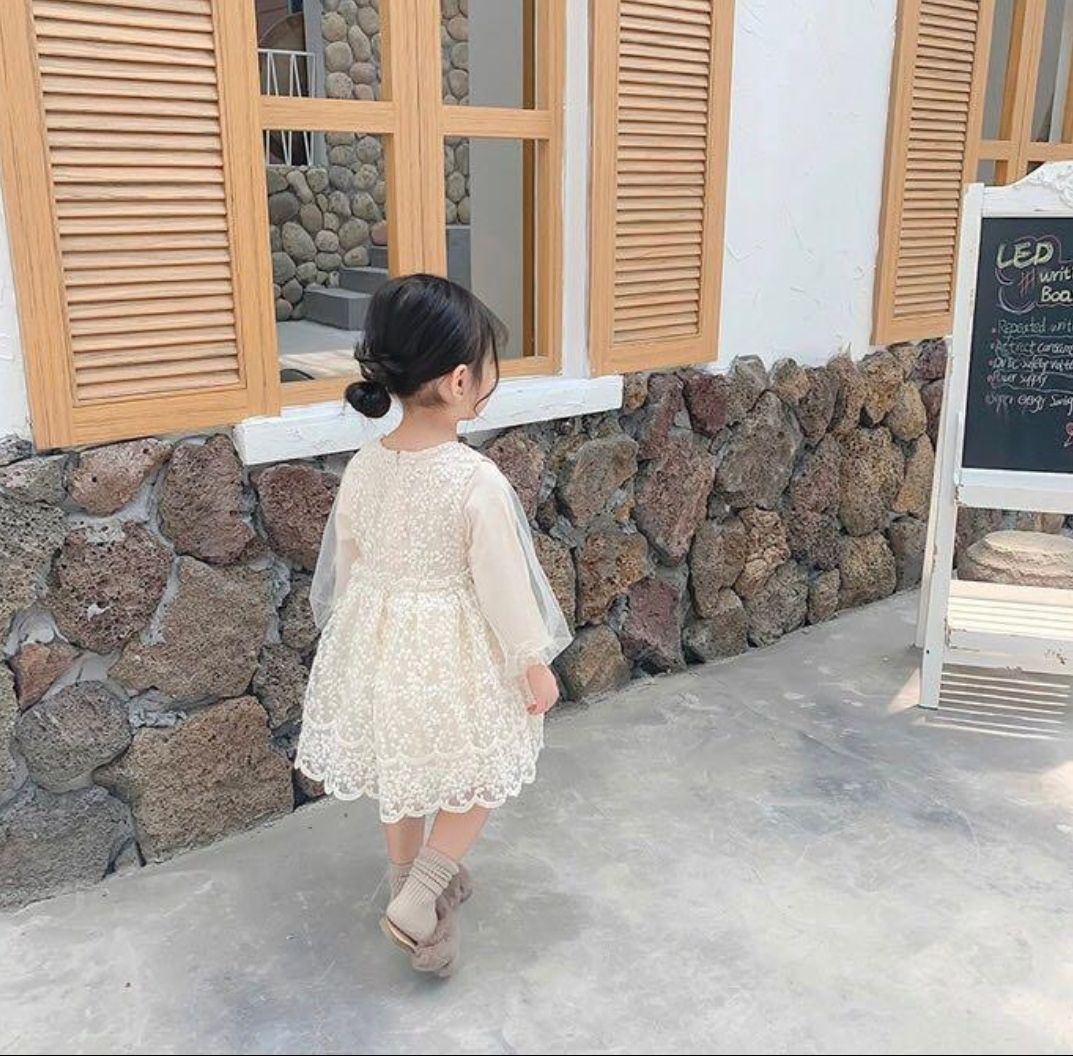 韓国 子供 ベビー服 レース ワンピース 80 キッズ 誕生日 ドレス