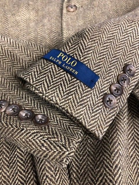 POLO RALPH LAUREN ヘリンボーン パッチポケット ジャケット サイズ38 