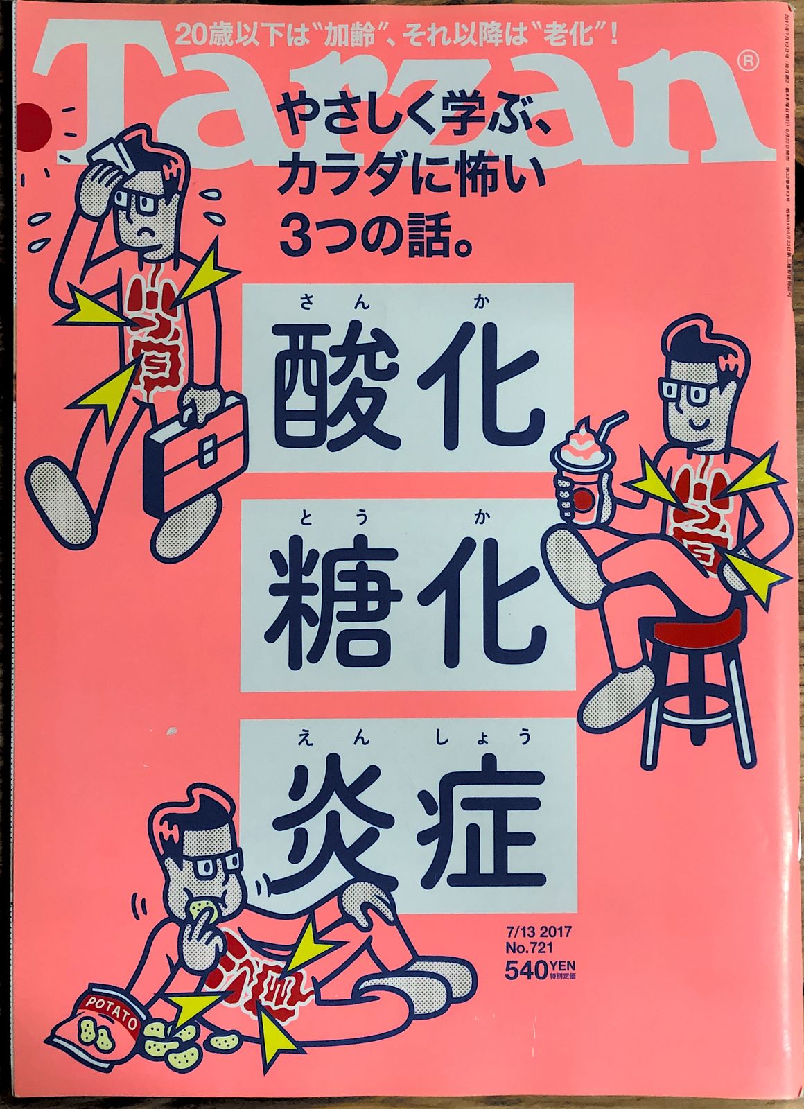 Tarzan(ターザン) 2017年 7月13日号[酸化・糖化・炎症 やさしく学ぶ、カラダに怖い3つの話。]　　　管理番号：20230331-1