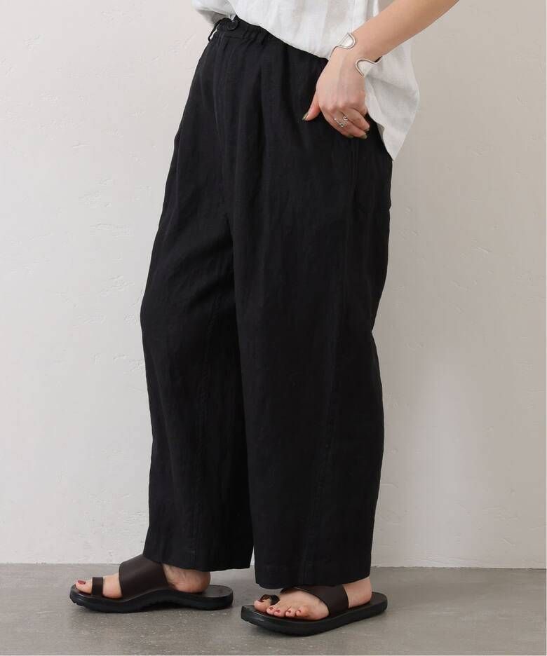 JOURNAL STANDARD LUXE ジャーナルスタンダード ラックス 25|SS 25-030-440-0050-1-0 フレンチリネンツイルパンツ Mサイズ ブラック