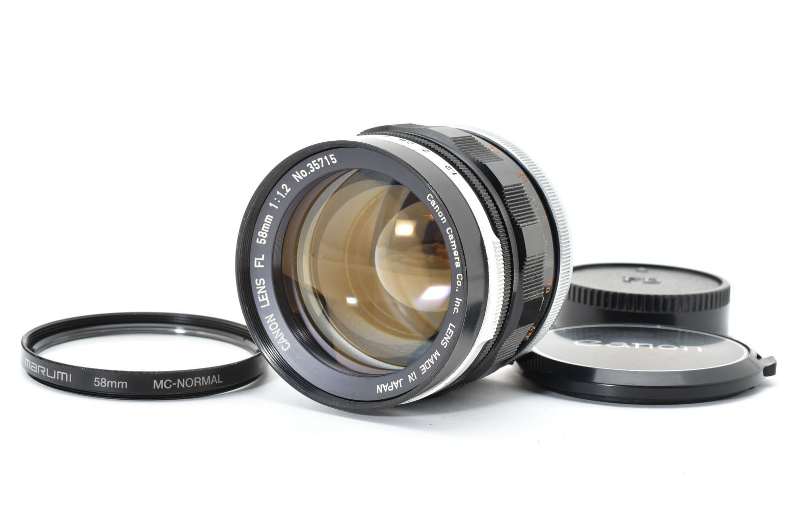 5429 並品 Canon FL 58mm F1.2 MF Standard Prime Lens FD Testeda キャノン MF単焦点レンズ