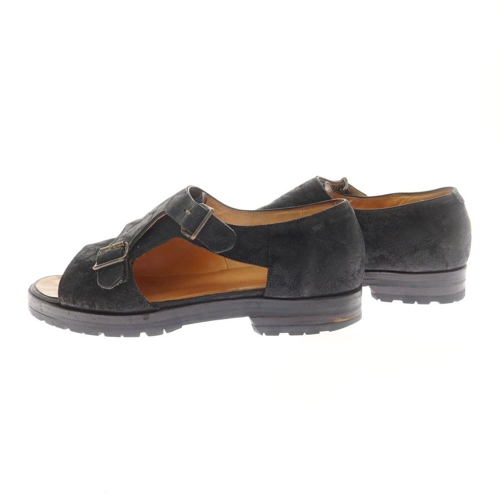 ⭐️美品⭐️ フラテッリジャコメッティ　ダブルモンクサンダル　レザー　ブラック F.lli Giacometti / Double Monk Strap Sandal Scozia (Leather