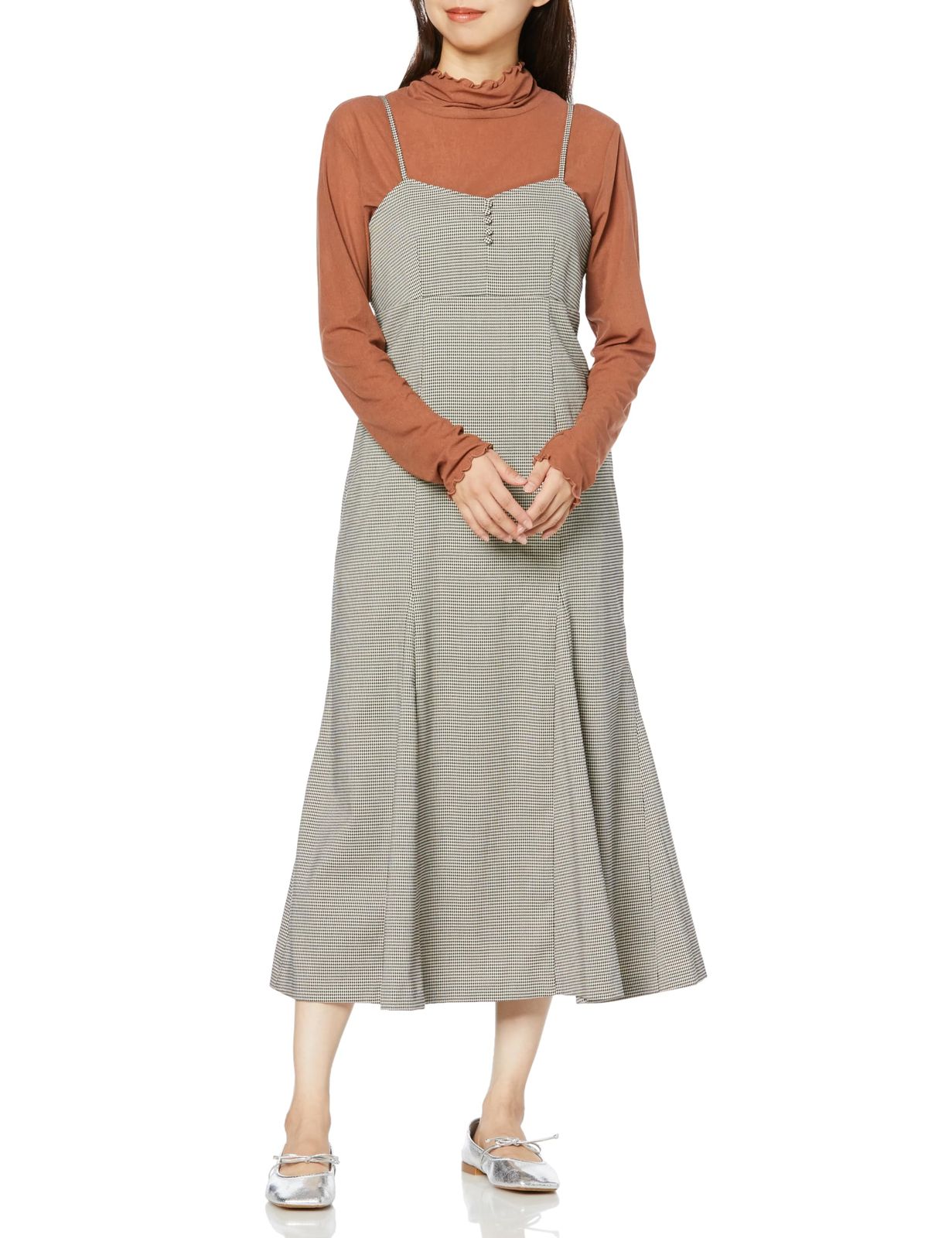 ビス ワンピース マーメイドキャミワンピース レディース BVE43030 クロサブ 02