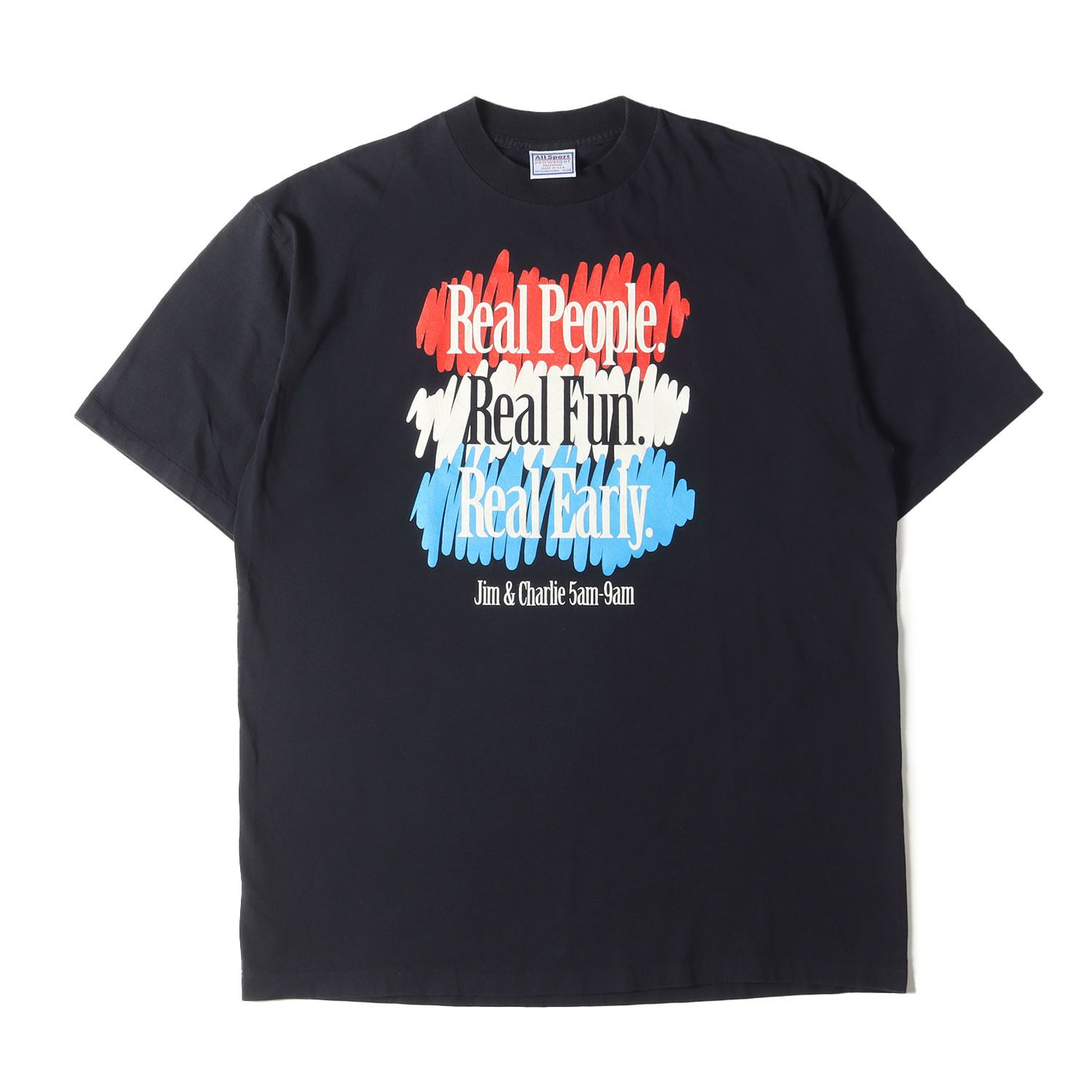 90s WFMS95.5 ラジオ番組 クルーネック Tシャツ 90年代 USA製 All Sport ダークネイビー 紺 サイズ:XL 90s -  00s ヴィンテージ古着 Vintage Used トップス カットソー 半袖【メンズ】 - メルカリ