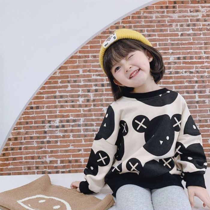 日本人気超絶の 新品 未使用 トレーナー トップス 子供服 クマ柄 キッズ 女の子 長袖 Tw011 トップス トレーナー Vesica Mk Vesica Mk