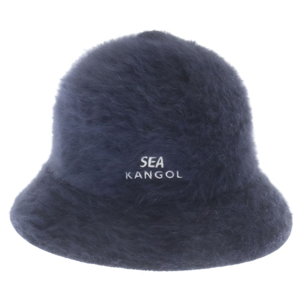 KANGOL (カンゴール) ×WIND AND SEA FURGOLA CASUAL K3017ST ウィンダンシー ファーゴラ カジュアル ロゴ刺繍 バケットハット 帽子 ネイビー