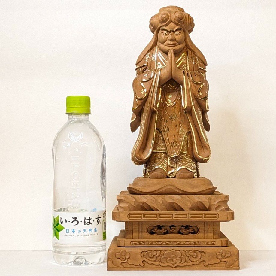 大切な人へのギフト探し 匿名配送・新品・未使用】 懐中 仏龕 白檀 中山鬼子母神 香合仏 彫刻・オブジェ