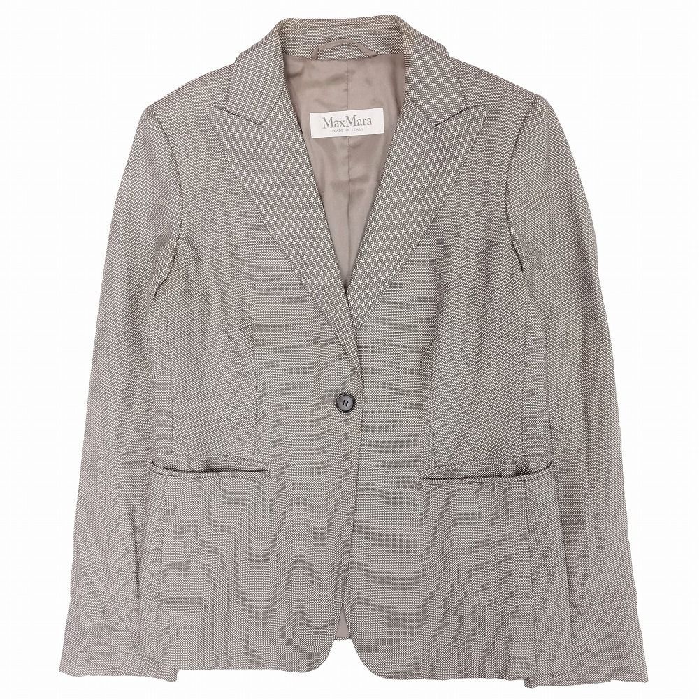 Max Mara マックスマーラ バーズアイ テーラード ジャケット 1B