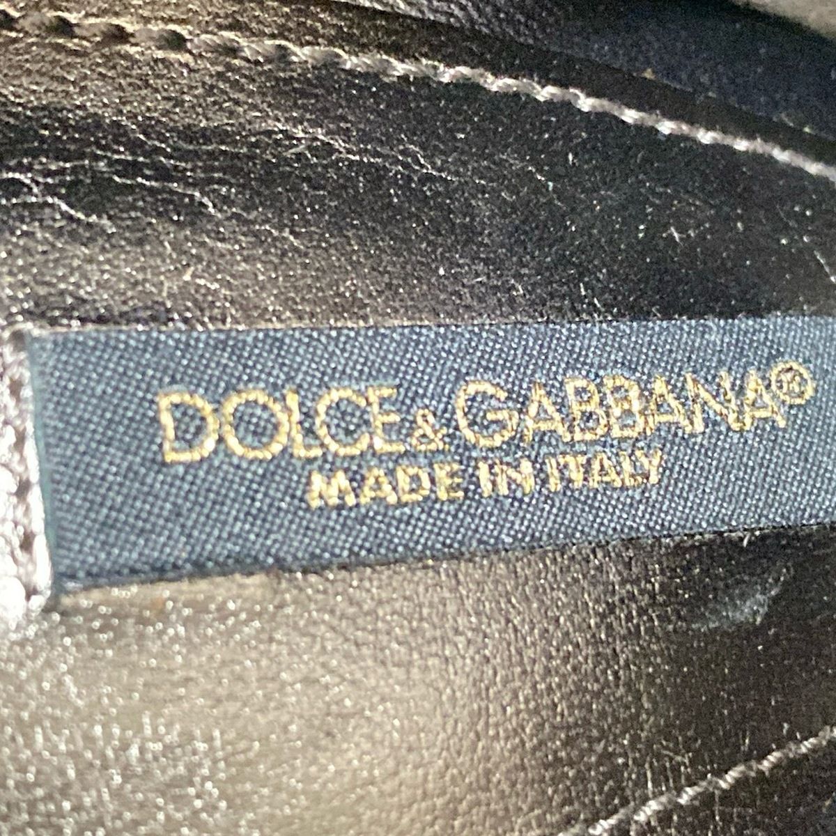 DOLCE-GABBANA ドルチェアンドガッバーナ ブーティ 39 レディース - アイボリー×ブラウン×黒 スタッズ|レースアップ レザー