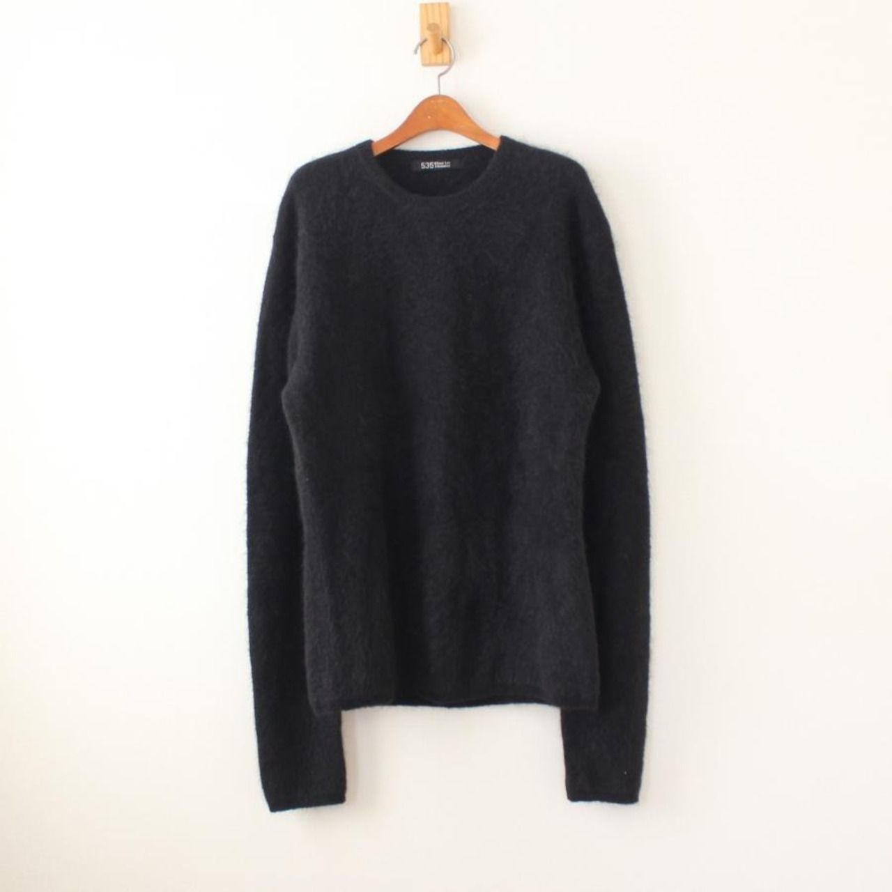 5351 pour les hommes モヘア混 ニット 黒 （w-2321113）