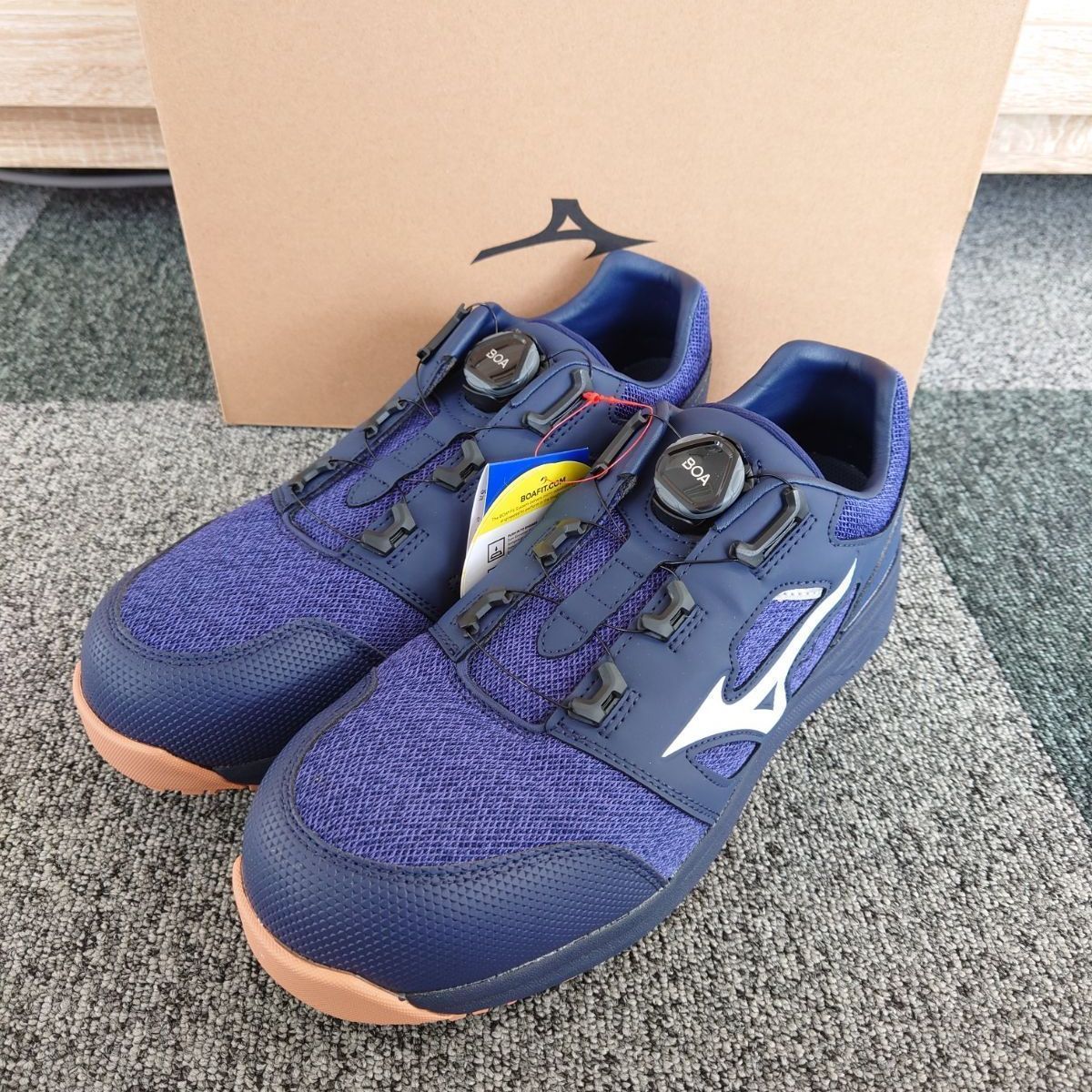 Mizuno BOA安全靴 ネイビー ミズノ オールマイティHW2 81M BOA安全靴