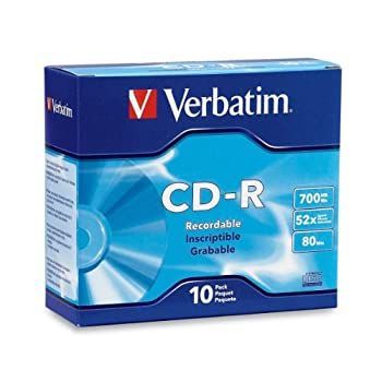Verbatim 97955 書き込み CD-Rディスク 700MB 52倍速 80分 10枚入り 10-Disc Slim Case 94935