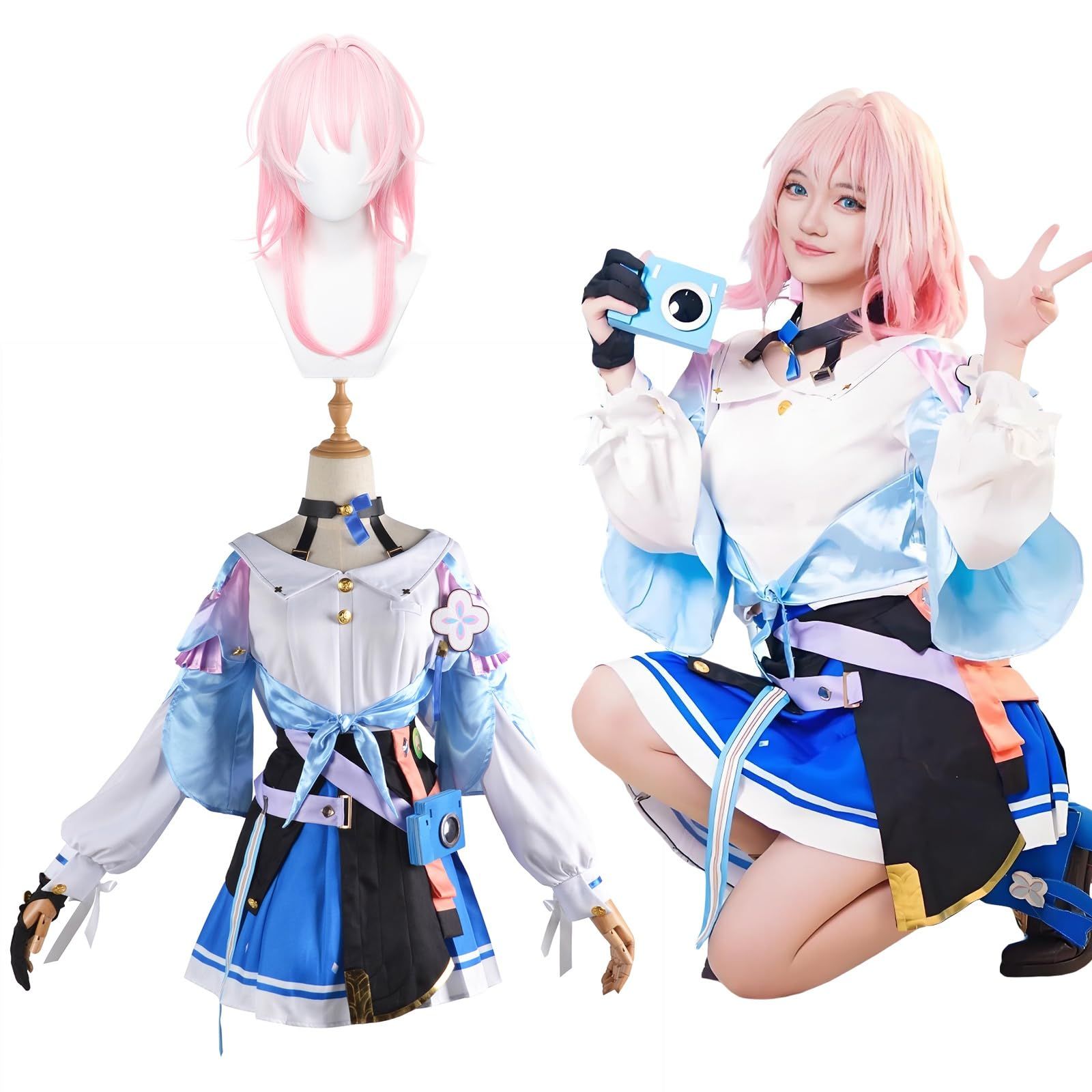 神併 崩壊スターレイル コスプレ ウィッグ付き ホタル 開拓者 ロビン 花火 ブラックスワン ゲーム コスプレ衣装 イベント 大人用 仮装 文化祭 コスチューム ステージ服 Honkai Star Rail Cosplay