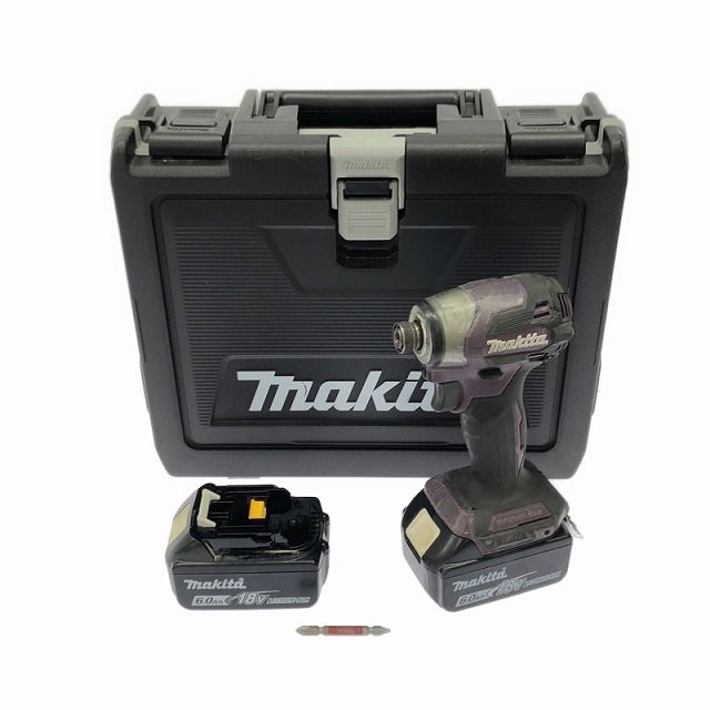 品 makita マキタ 18V 充電式インパクトドライバー TD173D 紫|パープル バッテリ2個 18V6.0Ah ケース付 USTAUSTRALIA_COM_AU