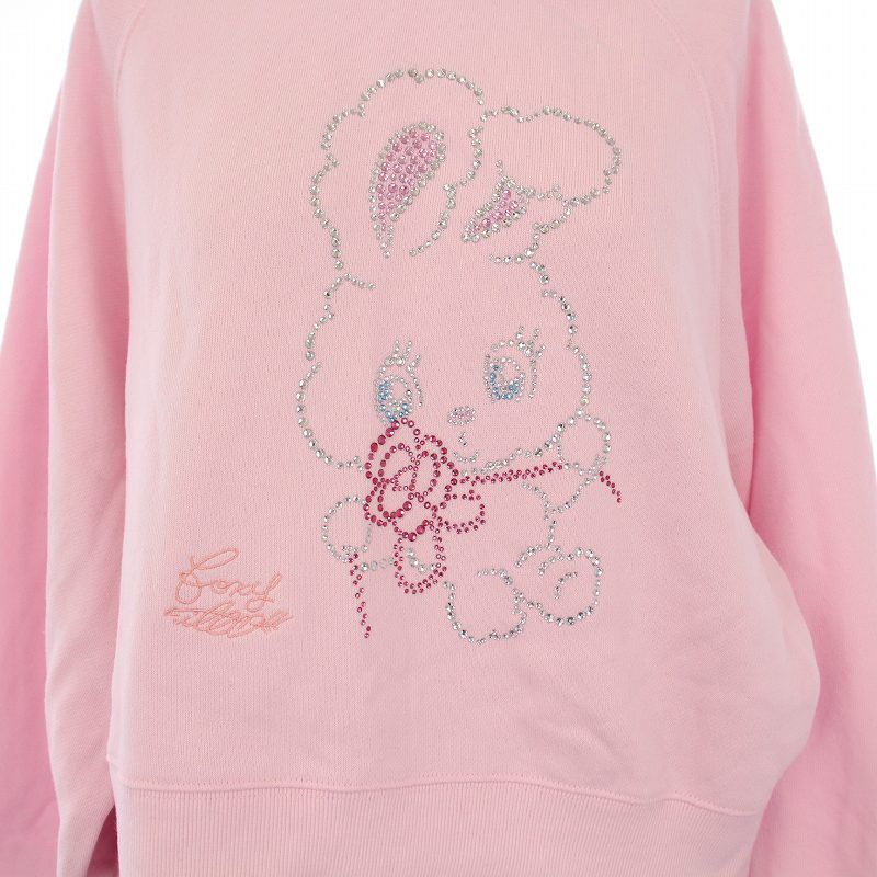 ファーファー furfur foxy illustrations ラインストーンスウェット 