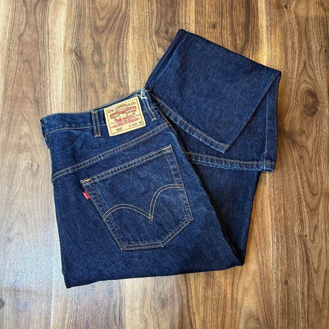 Levi's リーバイス505 ストレートデニムパンツ 濃紺ブルー