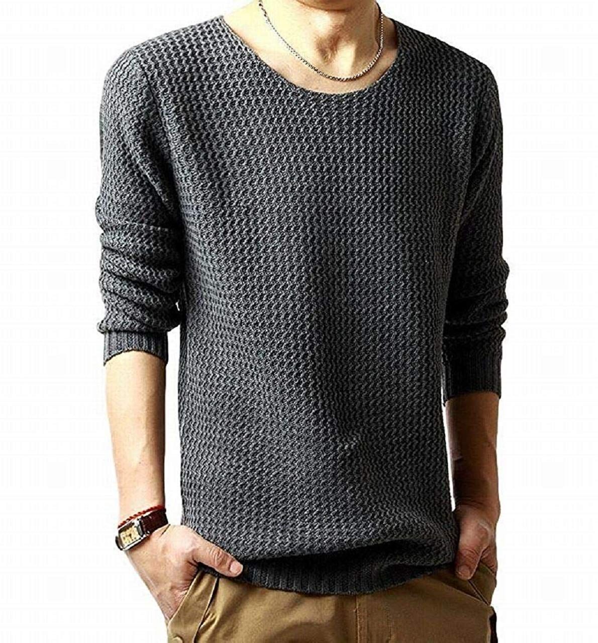 【人気商品】ミミ] クルーネック ニット [エムズ セーター 長袖 トップス メンズ M～XXL