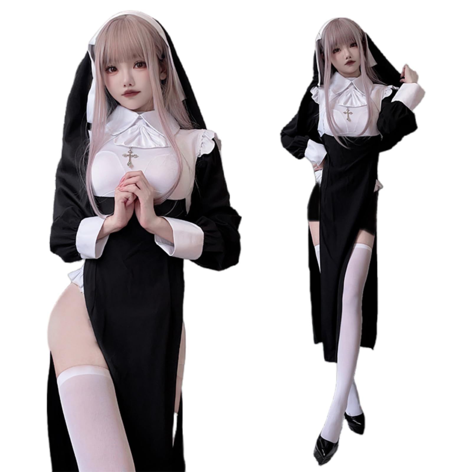 JUNDOMECY] シスター コスプレ 4XL セクシー 修道女 衣装 6点