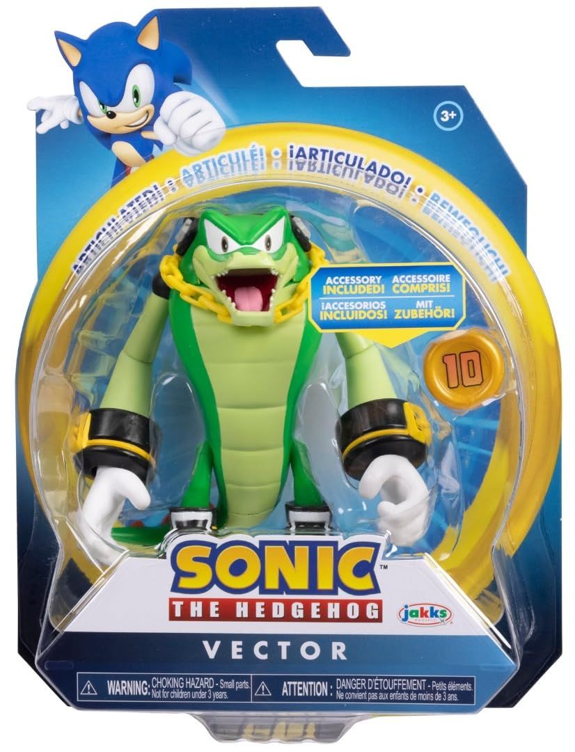 ソニック・ザ・ヘッジホッグ 4インチ 可動式アクションフィギュアコレクション (フィギュアを選択) (ベクター) グリーン STH2022 