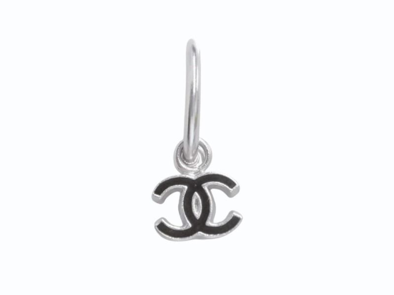 極美品 CHANEL シャネル ココマーク ピアス 両耳 フープ