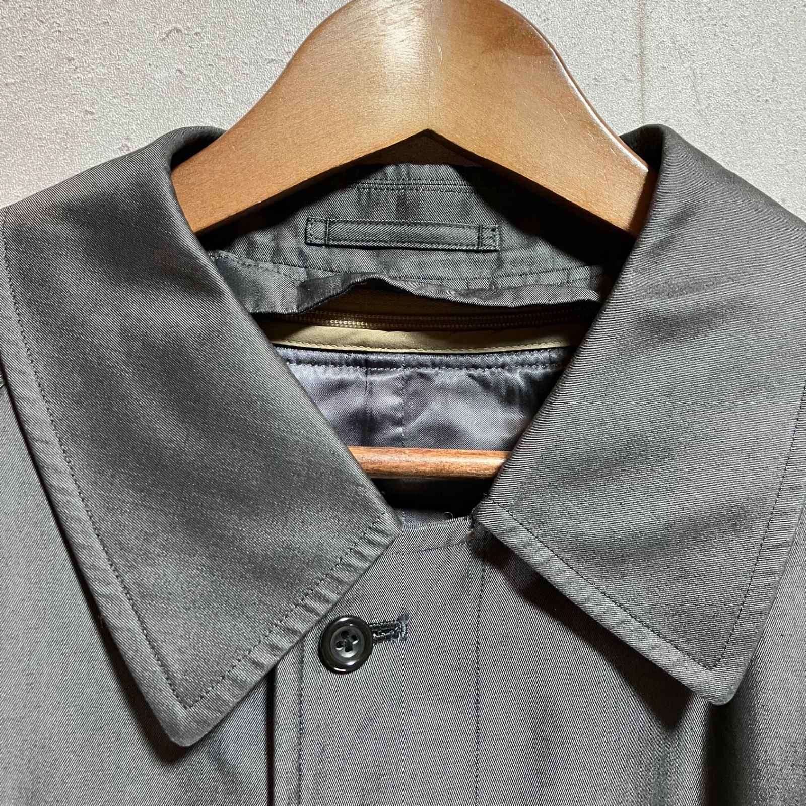 【美品】Aquascutum ステンカラーコート ネイビー SHEERWATER ステンカラーコート