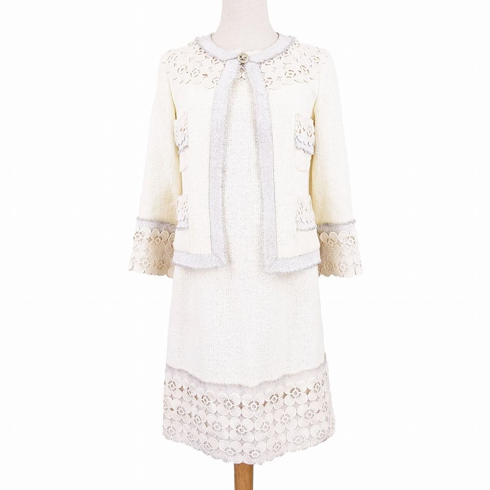 シャネル CHANEL ツイード レース セットアップ ジャケット ワンピース 