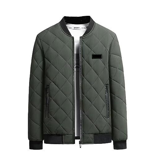 人気商品】グリーン_L [Vasarhely] M-5XL メンズ 裏起毛 ダウン