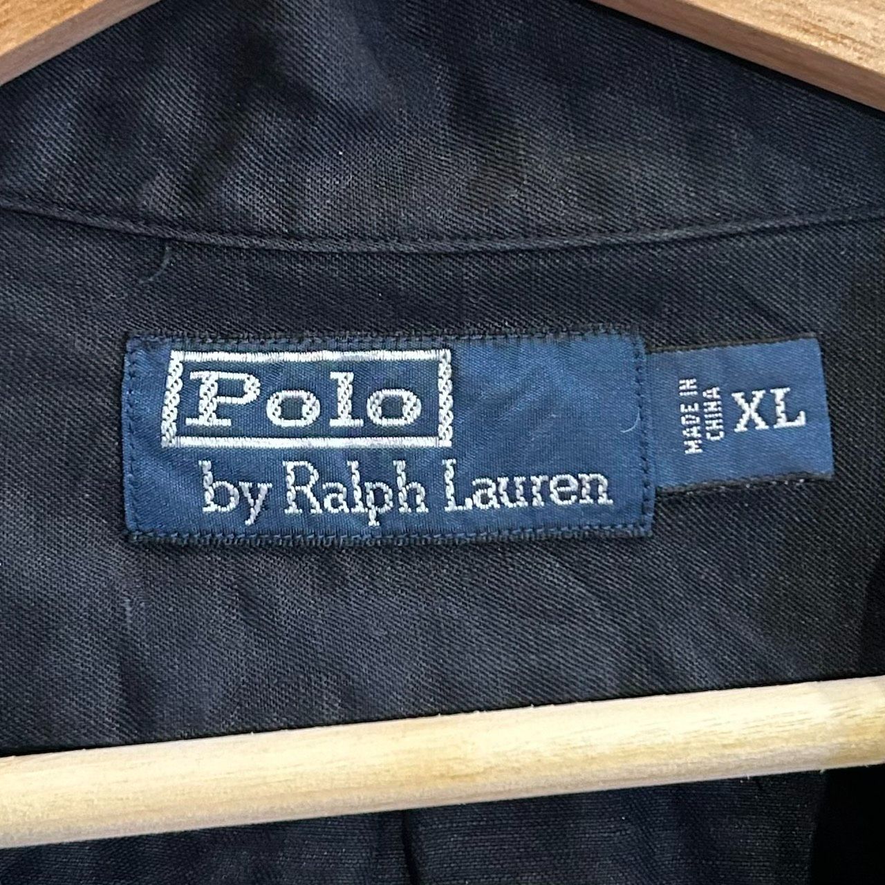 POLO RALPH LAUREN ポロ ラルフローレン 90's OPEN COLLAR LINEN SILK