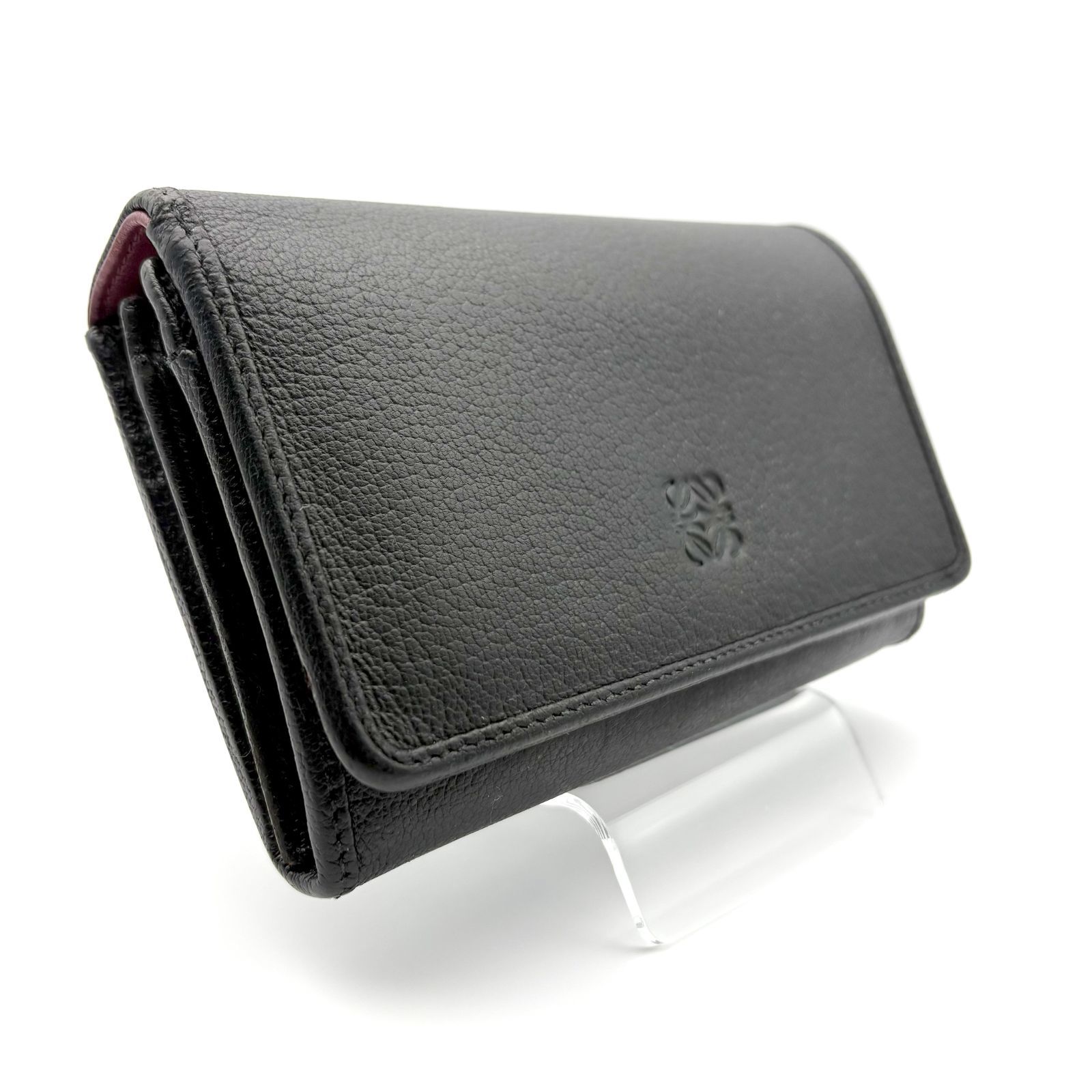 美品 】LOEWE ロエベ アナグラム 二つ折り財布 コンパクトウォレット  