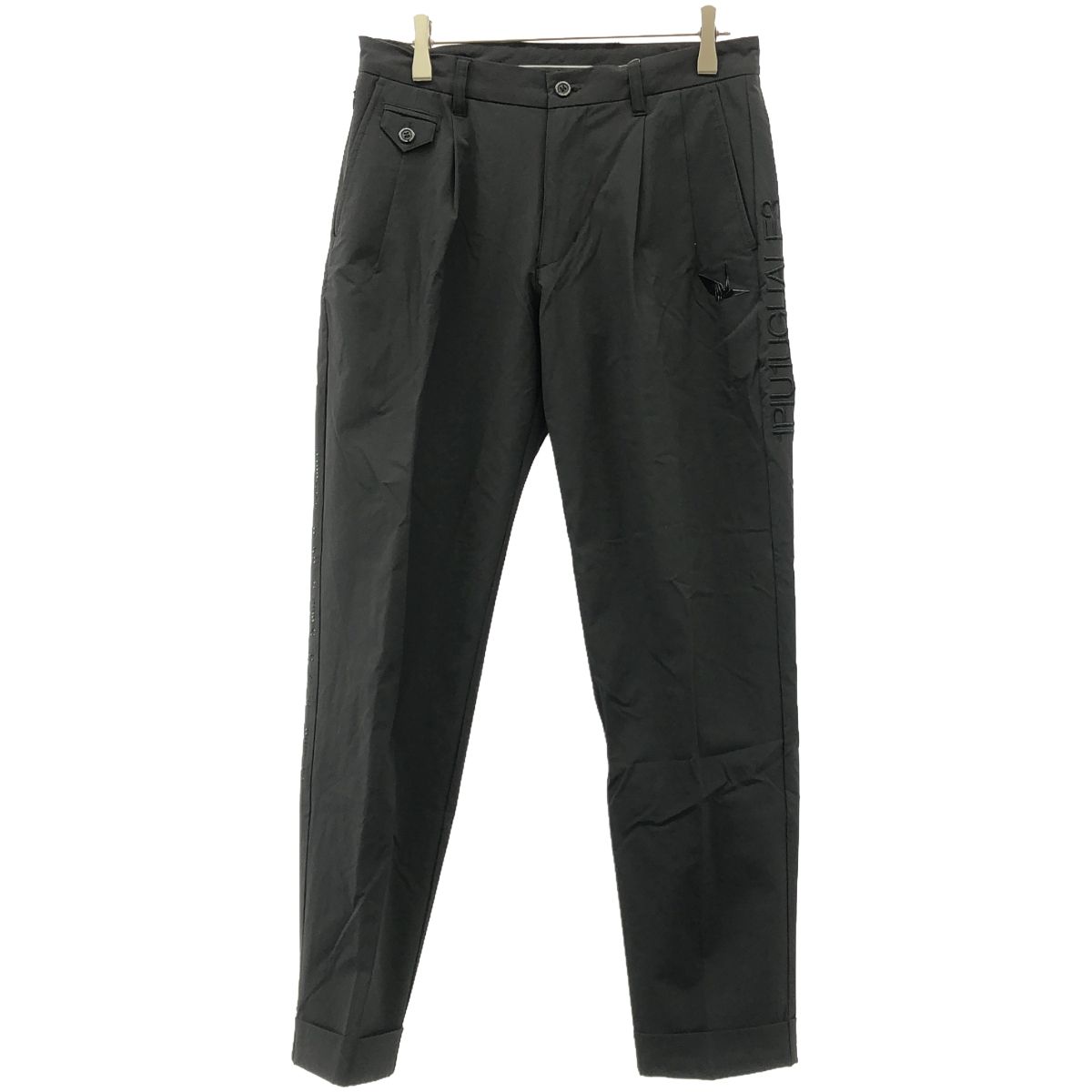 1piu1uguale3 ウノピゥウノウグァーレトレ GOLF LONG PANTS CLASSIC FIT ストレッチナイロンパンツ GRP067 NYU063 ブラック 3