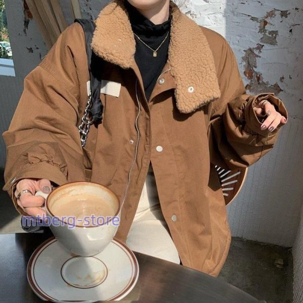 チェスターコート ボアコート ボア コート フリースコート レディース ジャケット 冬 アウター 無地 羽織 体型カバー 長袖 秋冬 ゆったり