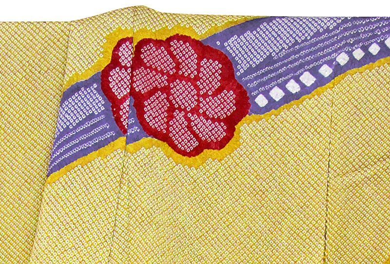 特撰総絞り本疋田多色オケ絞り小帽子入 京都伝統工芸絞り振袖