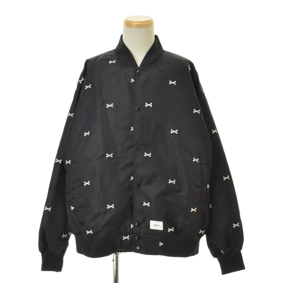 WTAPS】22SS 221TQDT-JKM01 TEAM JACKET NYLON TWILL TEXTILE クロスボーン刺繍ナイロンジャケット  - メルカリ