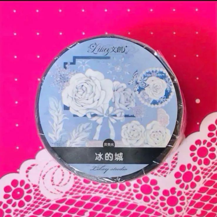 贝壳光 6cm×10m 冰的城 海外マスキングテープ