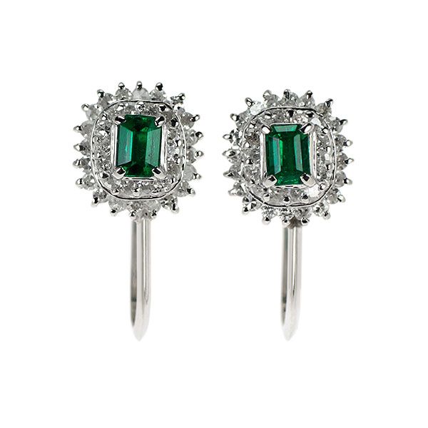 pt900美しいエメラルドのタイタックです Pt900 エメラルド ダイヤモンド リング 0.51ct D.64ct - メルカリ