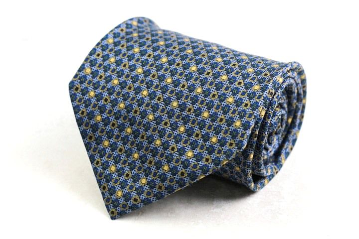 未使用】Brioni ネクタイ チェック柄 ジャガード織 肉厚 イタリア製