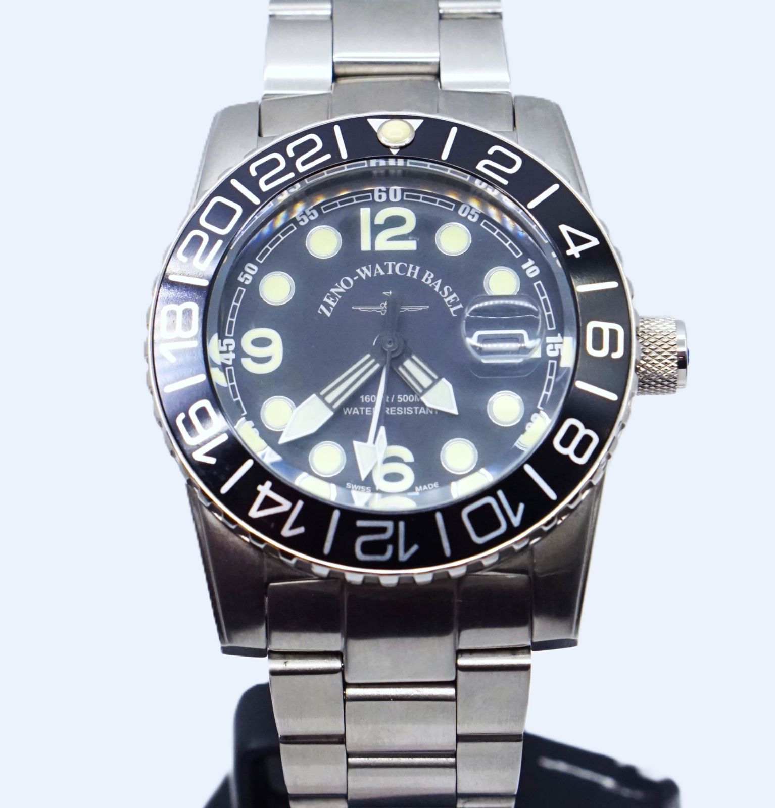 セルゼノ ZENO-WATCH BASEL ゼノウォッチ 6349Q-GMT-M(BK) パイロット