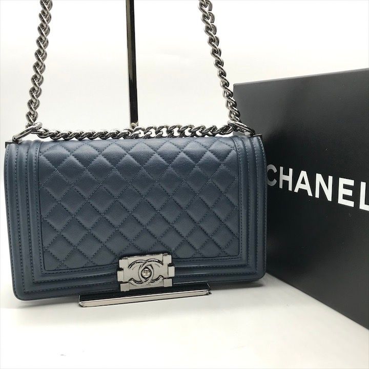 美品 シャネル ミニ ボーイシャネル キャビアスキン チェーンバッグ CHANEL 【シャネル】 ボーイシャネルミニ キャビアスキン | 大阪
