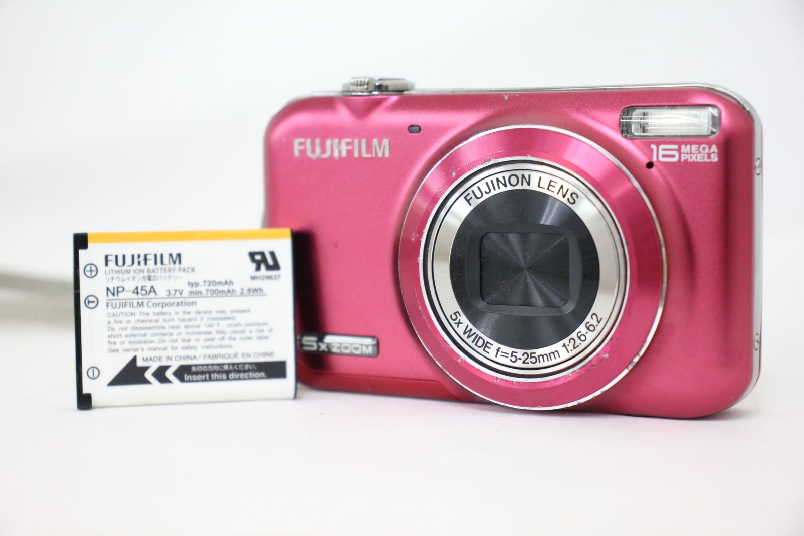 返品保証】 フジフィルム Fujifilm Finepix JX400 レッド 5x