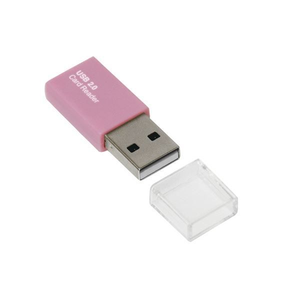 (まとめ) Digio2 USB2.0 microSD用 カードリーダーライター ピンク CRW-MSD78P （×2セット）