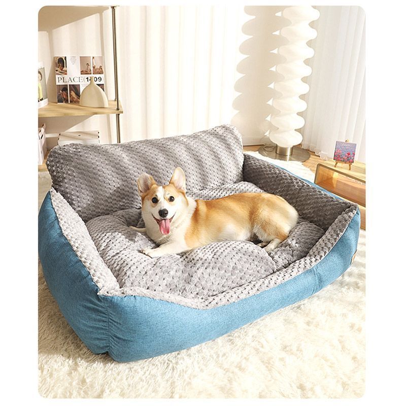 ペットベッド 猫犬用 ソファ ペット用寝袋 犬猫兼用 あごのせ 犬のベッド 暖かい 保温 犬 洗える かわいい ふわふわ もこもこ 猫ベッド 犬