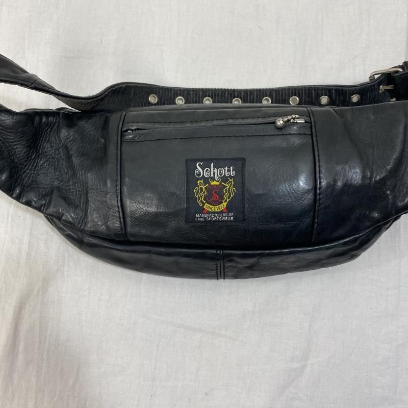 Schott × HTC PADDED LEATHER BODY BAG BLK - メルカリ