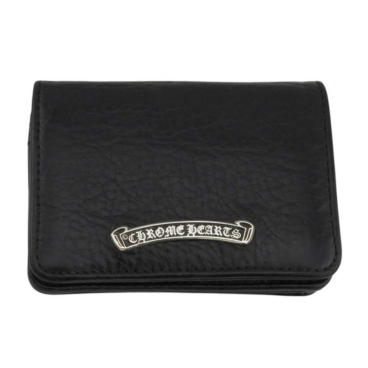 クロムハーツ 3ポケット レザー カードケース 2 レザー ユニセックス ブラック CHROME HEARTS アパレル 小物